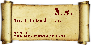 Michl Artemíszia névjegykártya